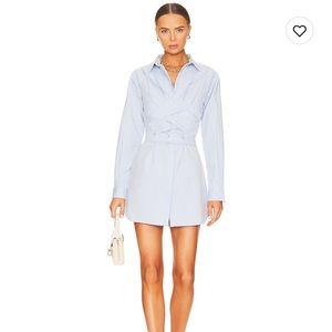 Dixie wrap shirt dress in blue NWT!